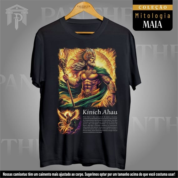 Camiseta Unissex - Deus Kinich Ahau (Mitologia Maia)