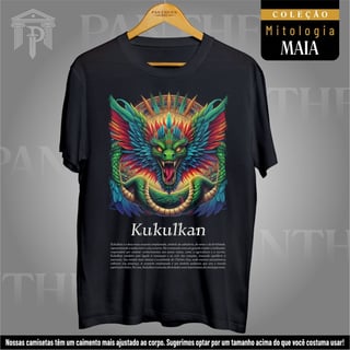 Nome do produto Camiseta Unissex - Deus Kukulkan (Mitologia Maia)