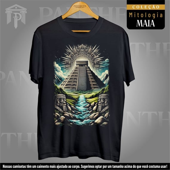 Camiseta Unissex - Pirâmide 01 (Mitologia Maia)
