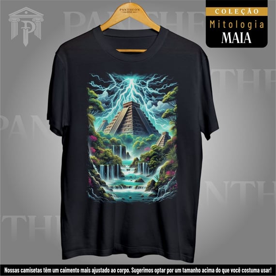 Camiseta Unissex - Pirâmide 02 (Mitologia Maia)