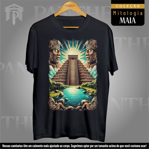 Camiseta Unissex - Pirâmide 03 (Mitologia Maia)