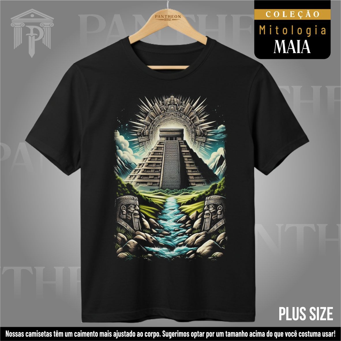 Nome do produto: Plus Size Unissex - Pirâmide 01 (Mitologia Maia)