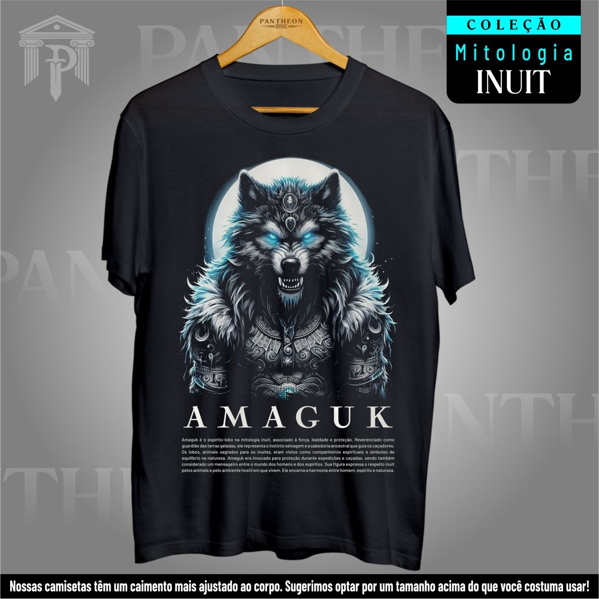 Nome do produto: Camiseta Unissex - Deus Amaguk (Mitologia Inuit)