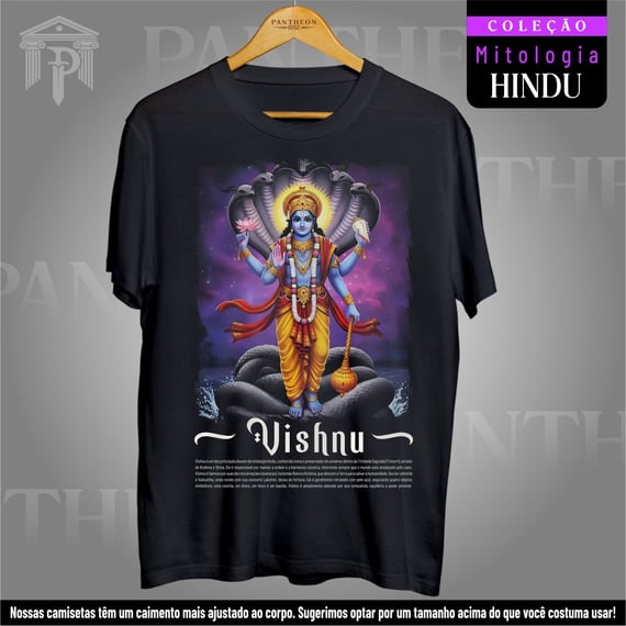 Camiseta Unissex - Deus Vishnu (Mitologia Hindu)