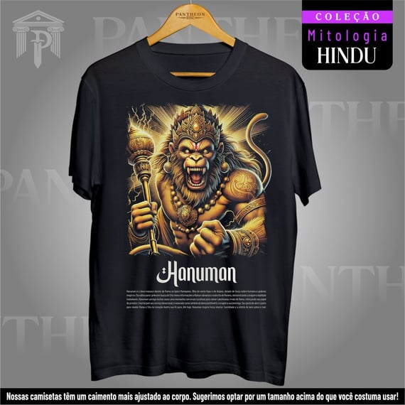 Camiseta Unissex - Deus Hanuman (Mitologia Hindu)