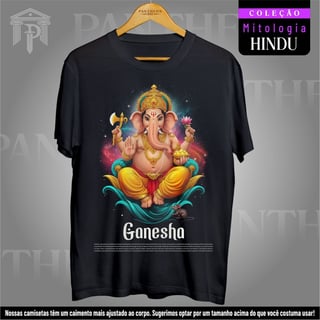 Camiseta Unissex - Deus Ganesha (Mitologia Hindu)