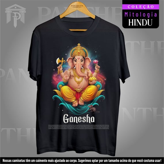 Camiseta Unissex - Deus Ganesha (Mitologia Hindu)