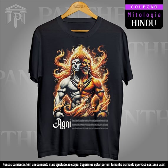 Camiseta Unissex - Deus Agni (Mitologia Hindu)