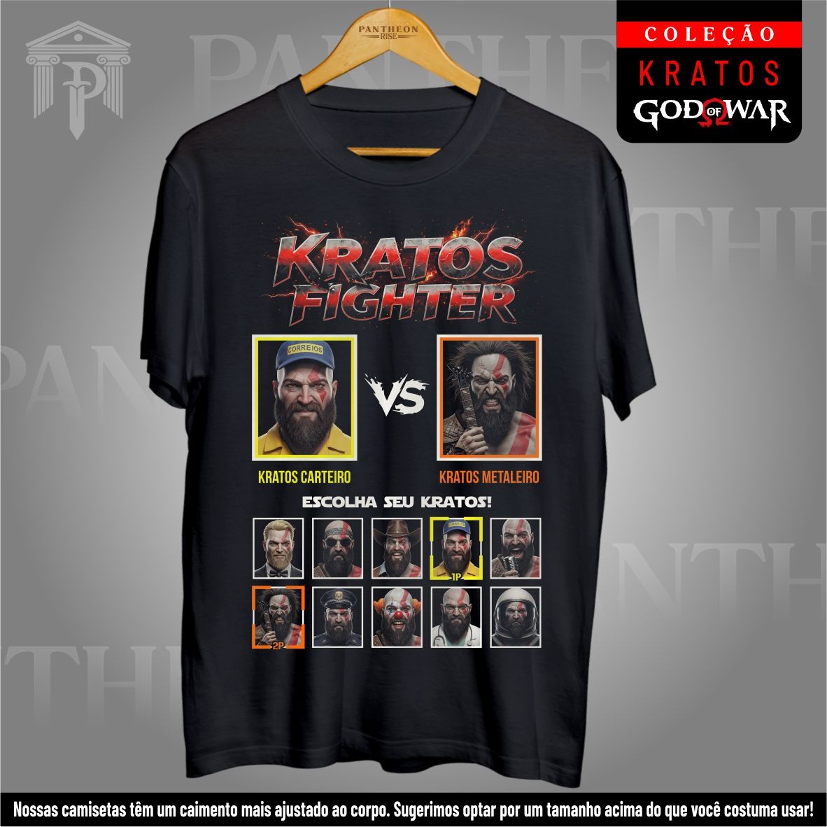 Nome do produto: Camiseta Unissex - Batalha dos Deuses (Kratos)