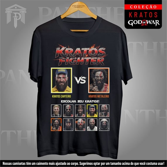 Camiseta Unissex - Batalha dos Deuses (Kratos)