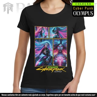 Nome do produto Baby Look - Panteão Cyberpunk (Afrodite)