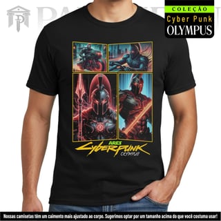 Nome do produto Camiseta Unissex - Panteão Cyberpunk (Ares)