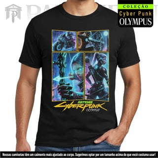 Nome do produto Camiseta Unissex - Panteão Cyberpunk (Ártemis)