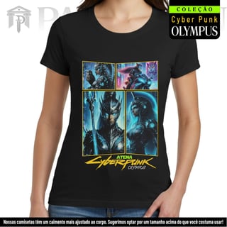Nome do produto Baby Look - Panteão Cyberpunk (Atena)
