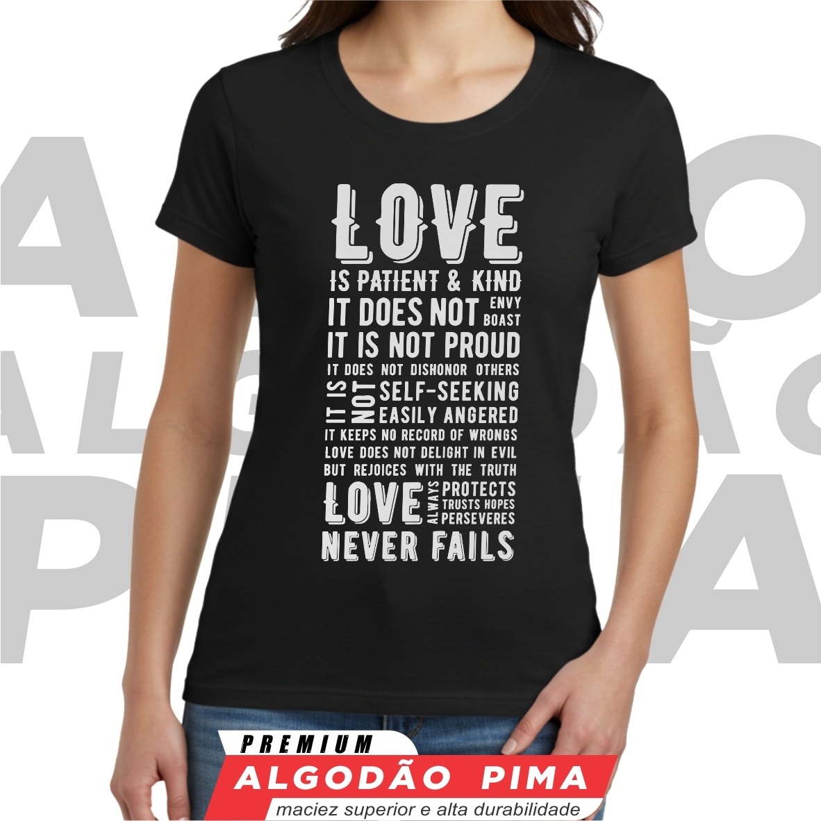 Nome do produto: Baby Long - 1 Coríntios 13 