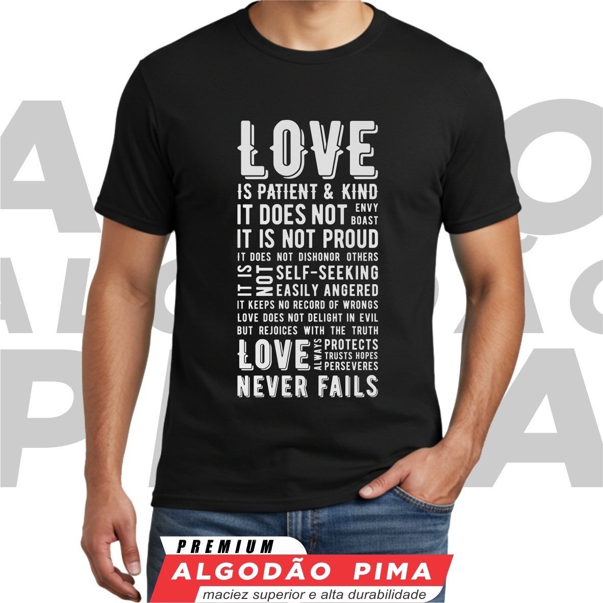 Nome do produto: Camiseta - 1 Coríntios 13 