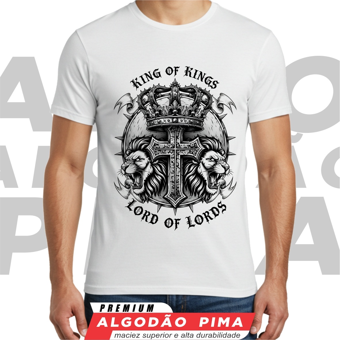Nome do produto: Camiseta King of Kings - Selo da Majestade