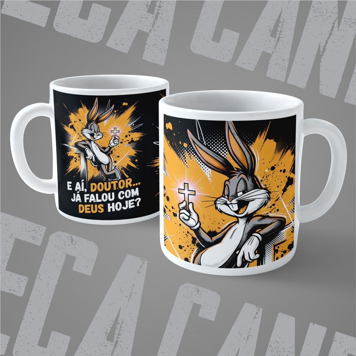 Nome do produto: Caneca E Aí Doutor - Reflexão e Café