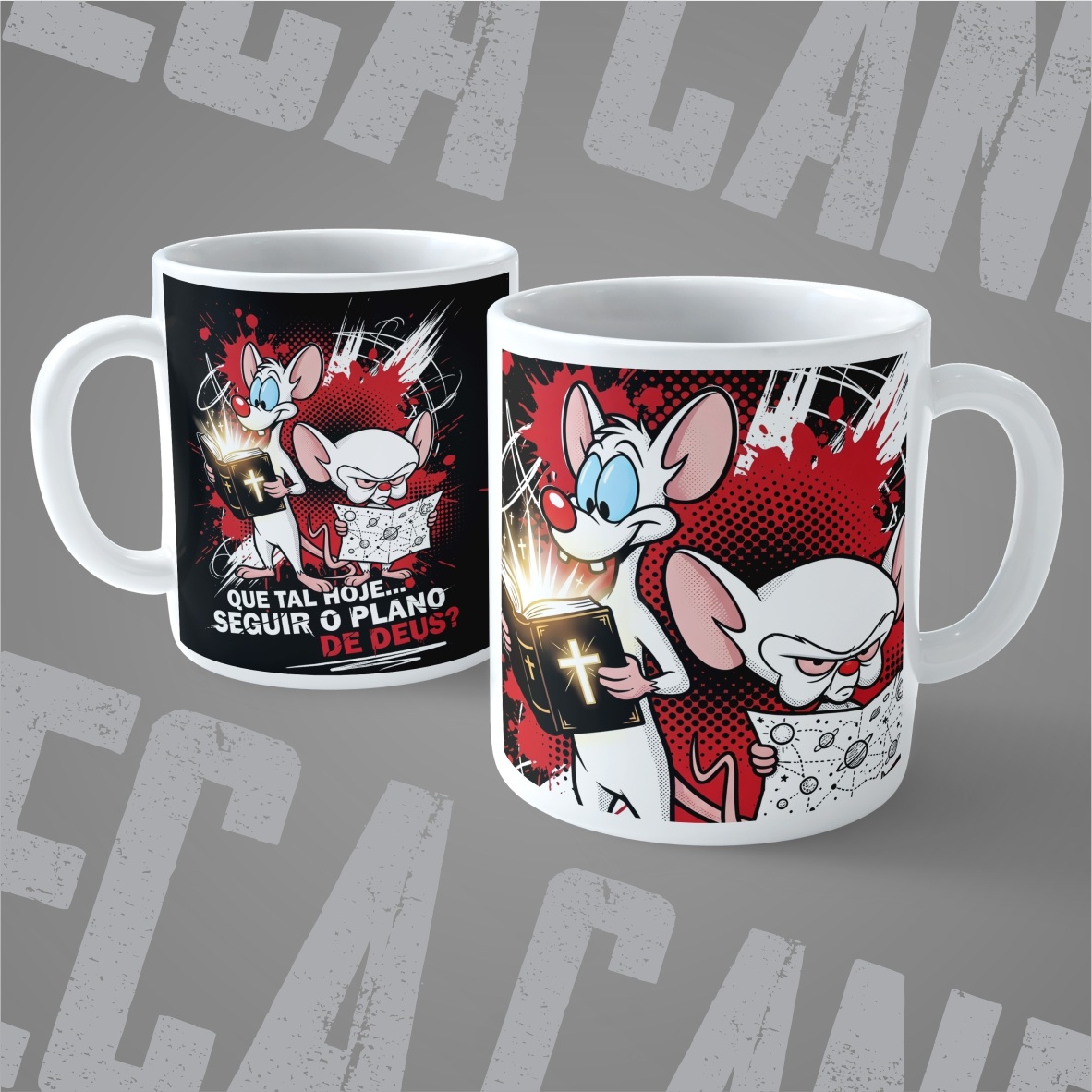 Nome do produto: Caneca Pinky & Cérebro: O Plano Perfeito