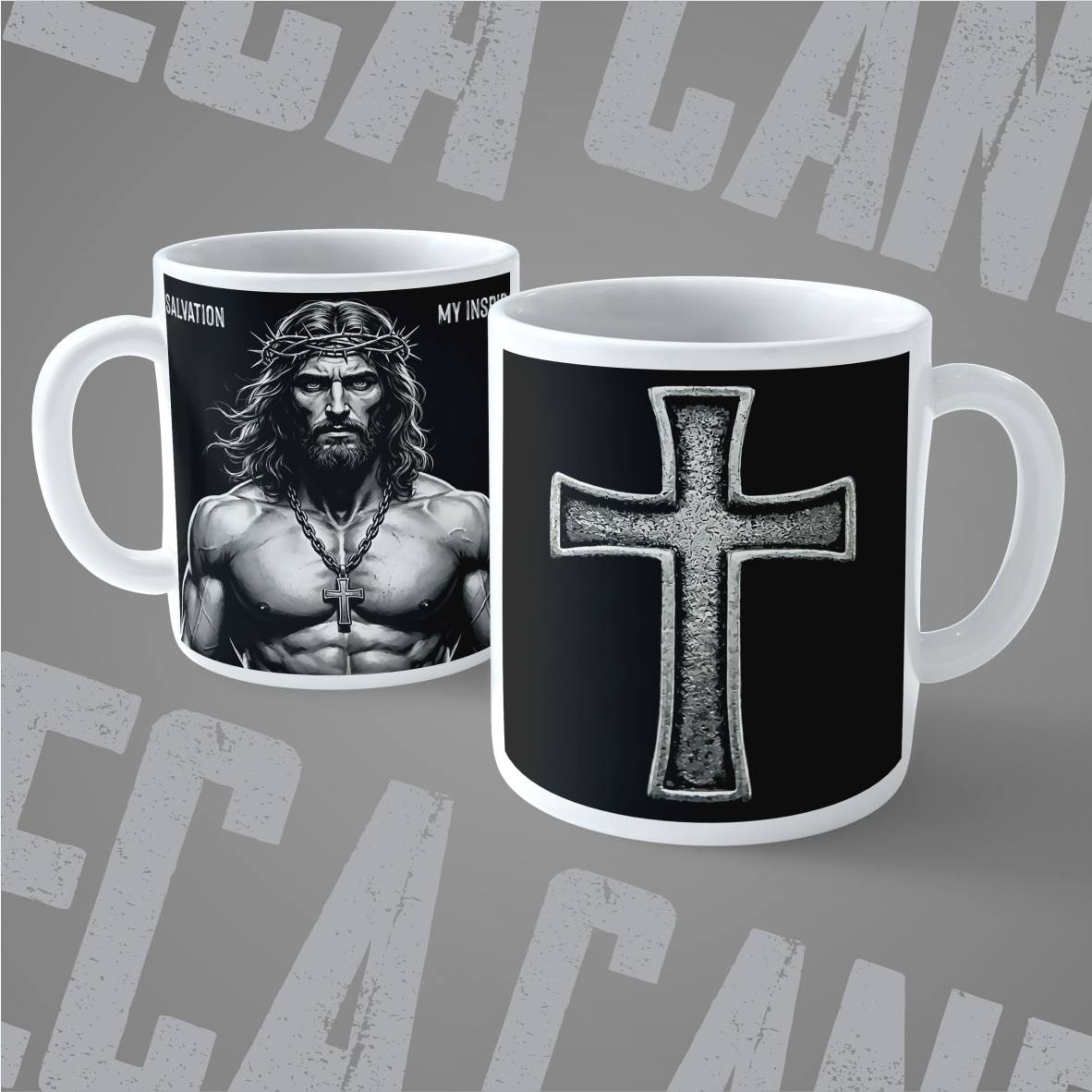 Nome do produto: Caneca Jesus: Minha Inspiração e Salvação