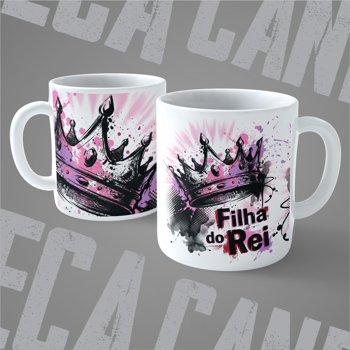 Nome do produto: Caneca Filha do Rei: Identidade em Traços