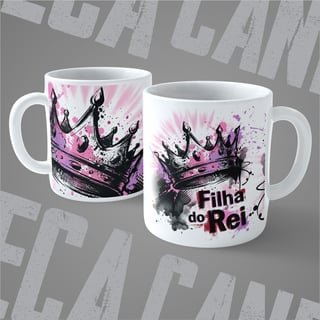 Caneca Filha do Rei: Identidade em Traços