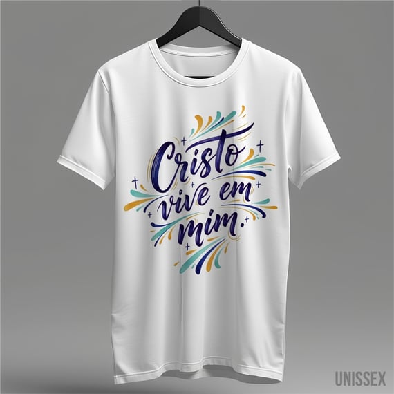 Camiseta Unissex - Cristo Vive em Mim