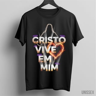 Camiseta Cristo Vive - Fogo e Glória (Unissex)