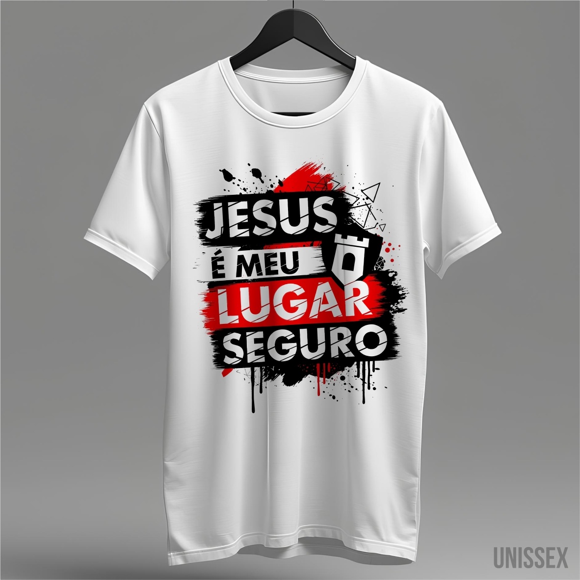 Nome do produto: Camiseta Unissex - Jesus, Meu Lugar Seguro