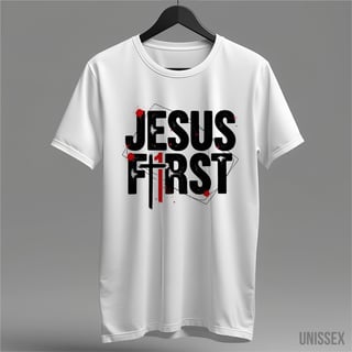Nome do produto Camiseta Unissex - Jesus First