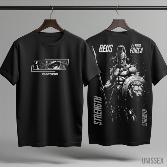 Camiseta - Spartan Faith: Deus é a minha Força
