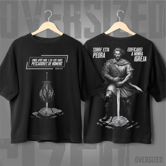 Oversized - Apóstolo Pedro: Pescador e Rocha