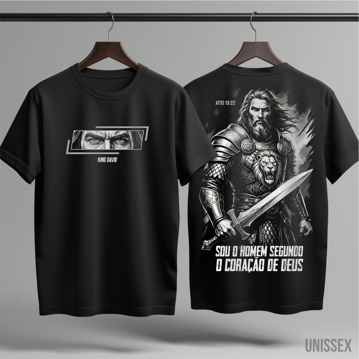 Nome do produto: Camiseta - Rei Davi: O Homem Segundo o Coração de Deus