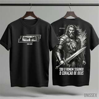 Camiseta - Rei Davi: O Homem Segundo o Coração de Deus