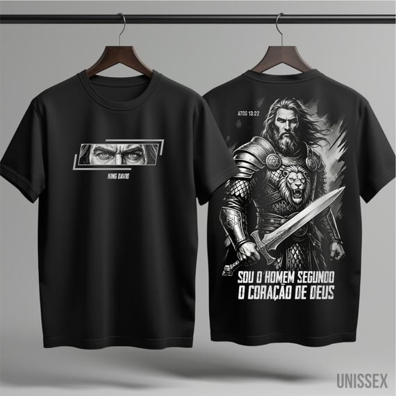 Camiseta - Rei Davi: O Homem Segundo o Coração de Deus