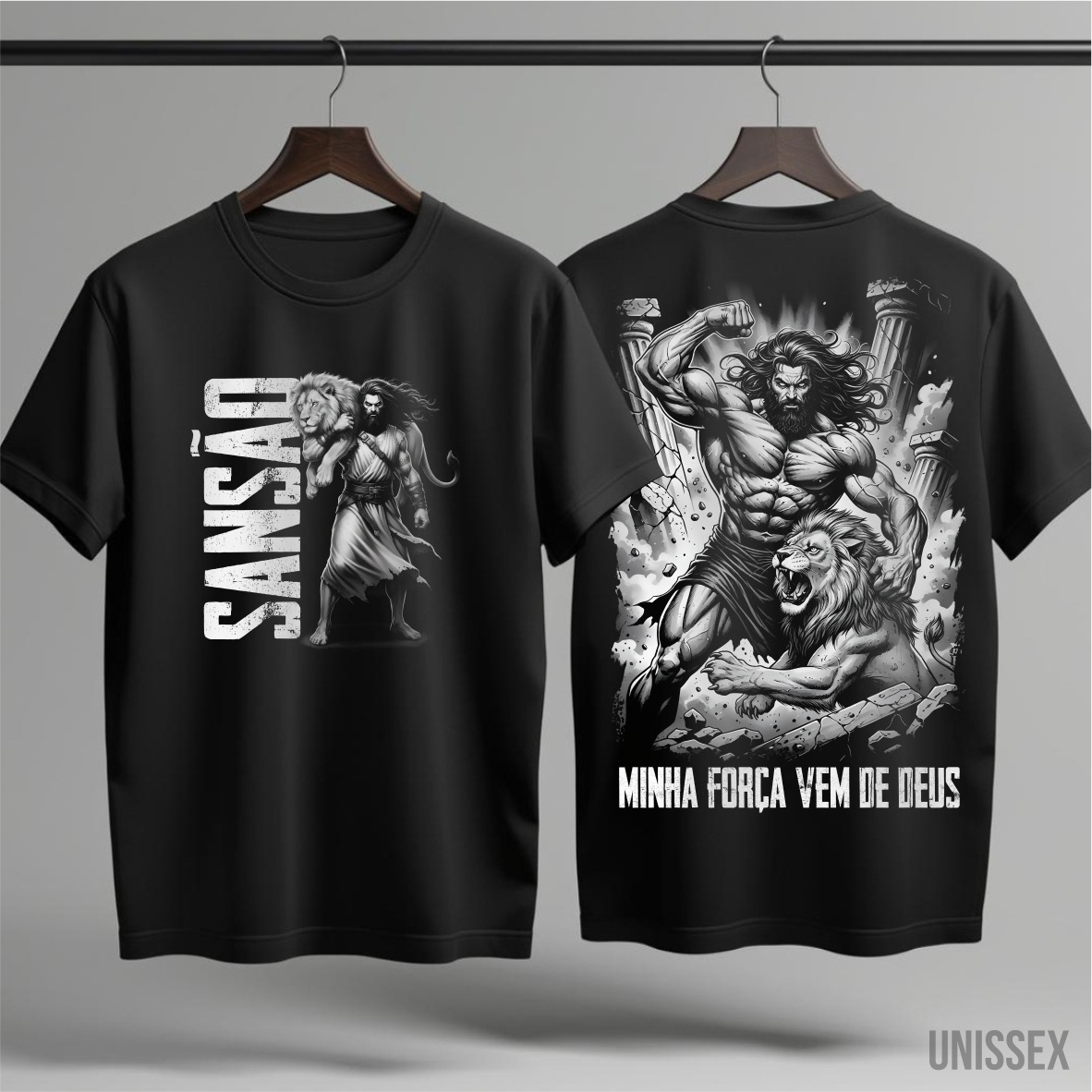 Nome do produto: Camiseta - Sansão: A Força que Vem do Alto