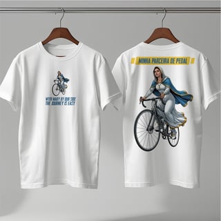 Nome do produto Camiseta Maria: Minha Parceira de Pedal