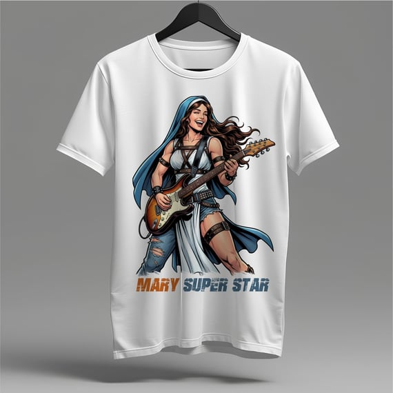 Camiseta Maria Super Star: Adoração em Alto Volume