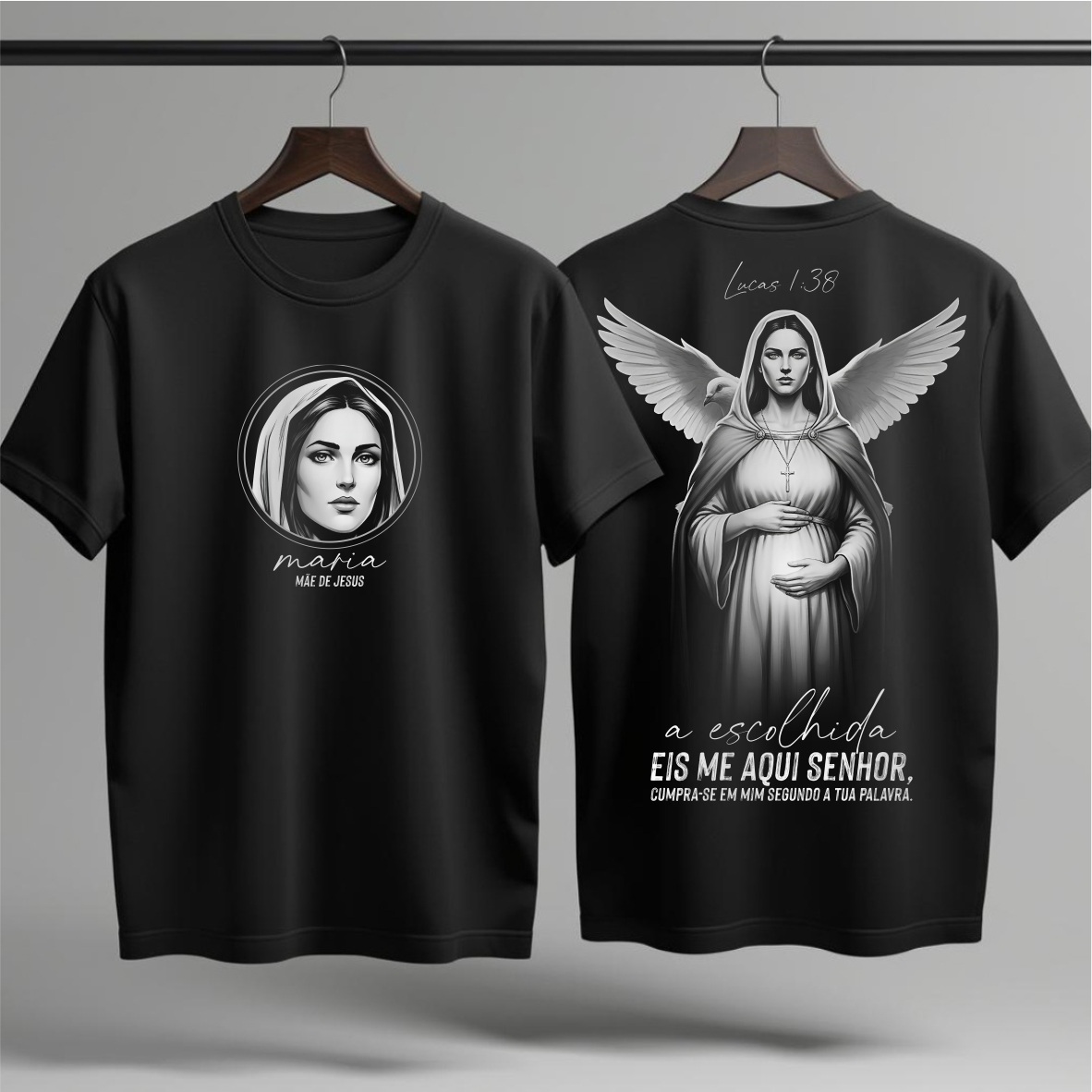 Nome do produto: Camiseta Maria: A Escolhida