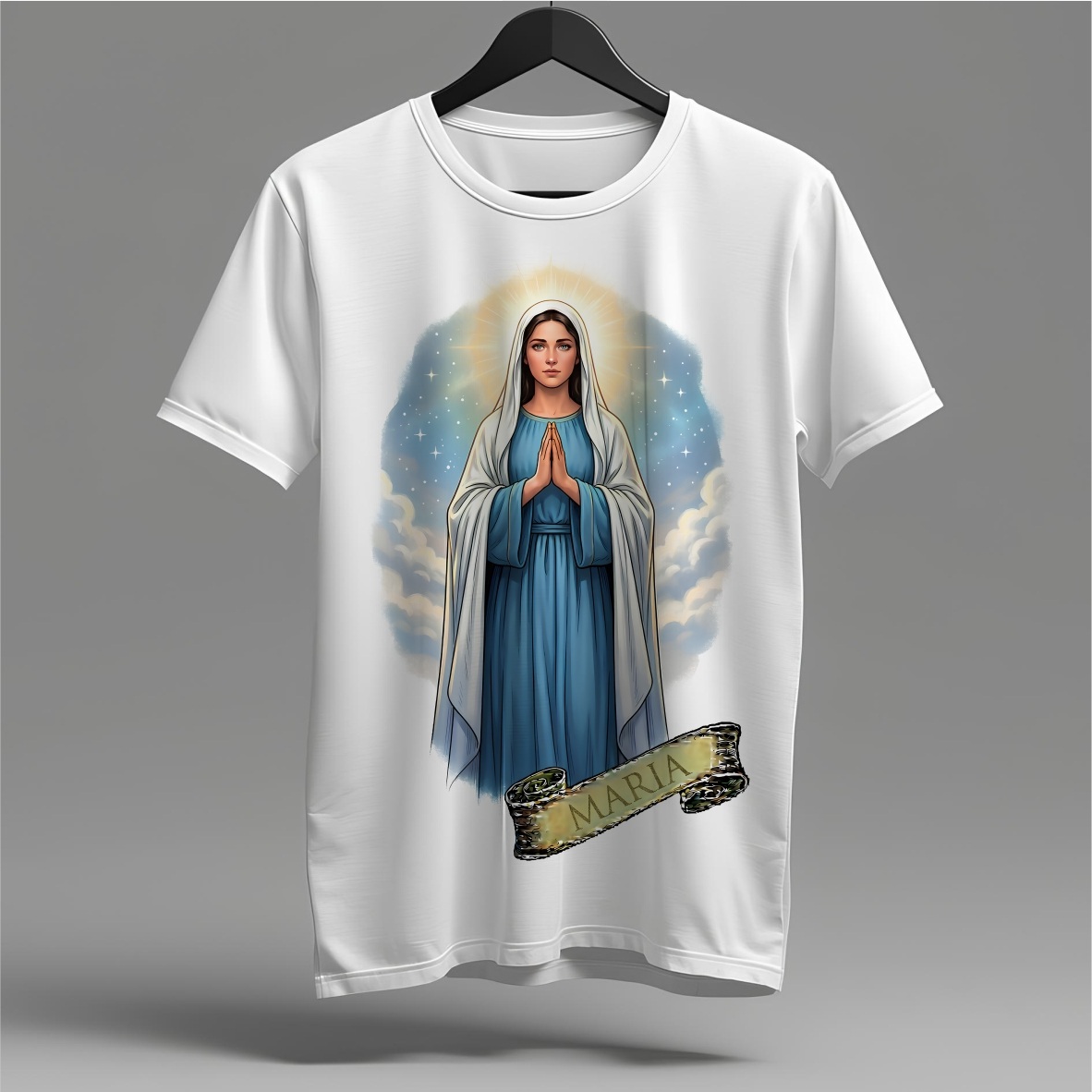 Nome do produto: Camiseta Maria: Luz da Devoção