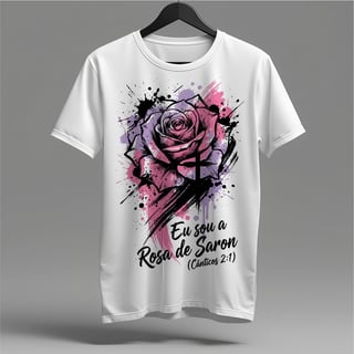 Camiseta Rosa de Saron: Beleza e Essência