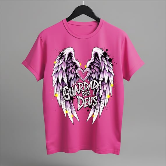 Camiseta Guardada por Deus: Fé e Proteção