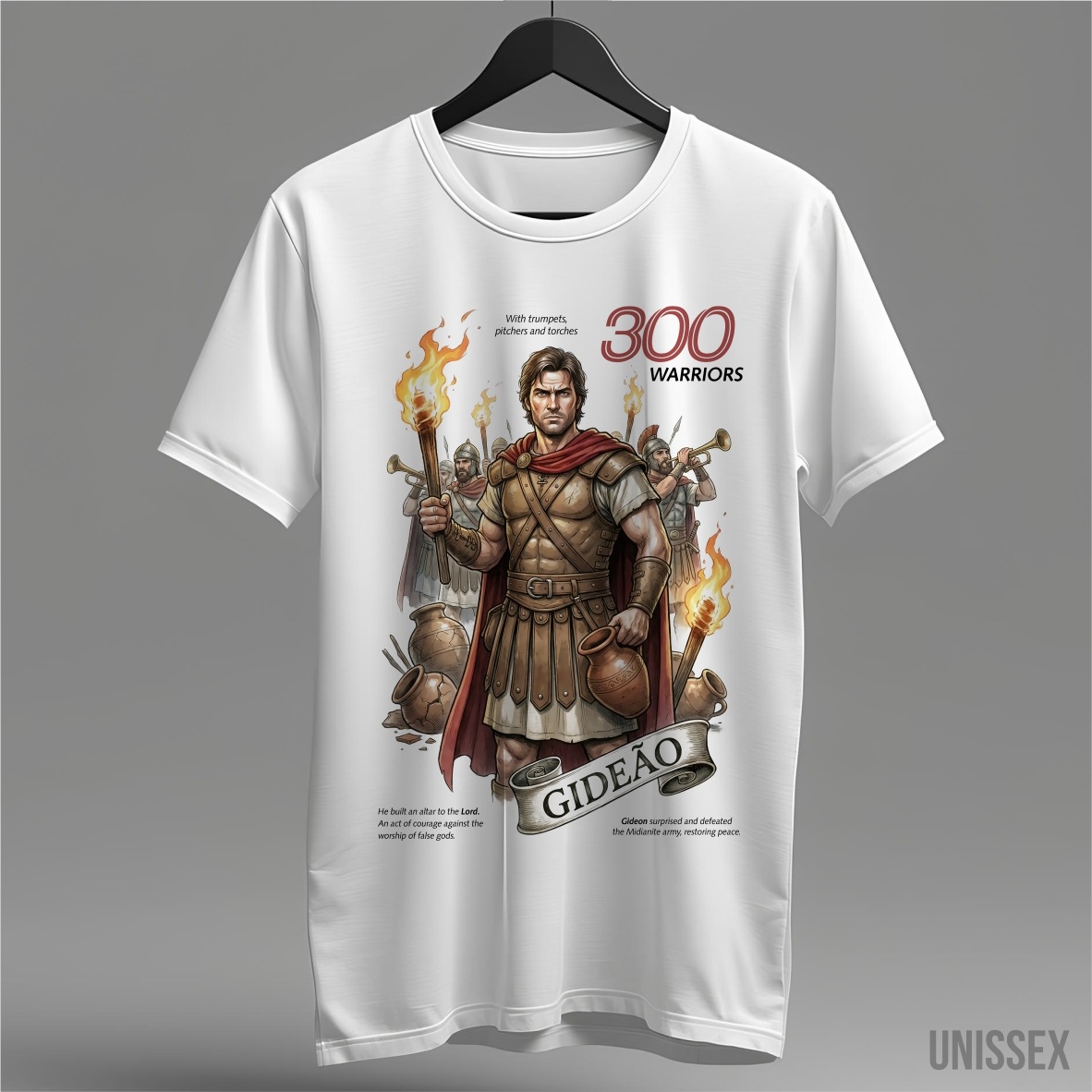 Nome do produto: Camiseta Gideão: A Estratégia dos 300