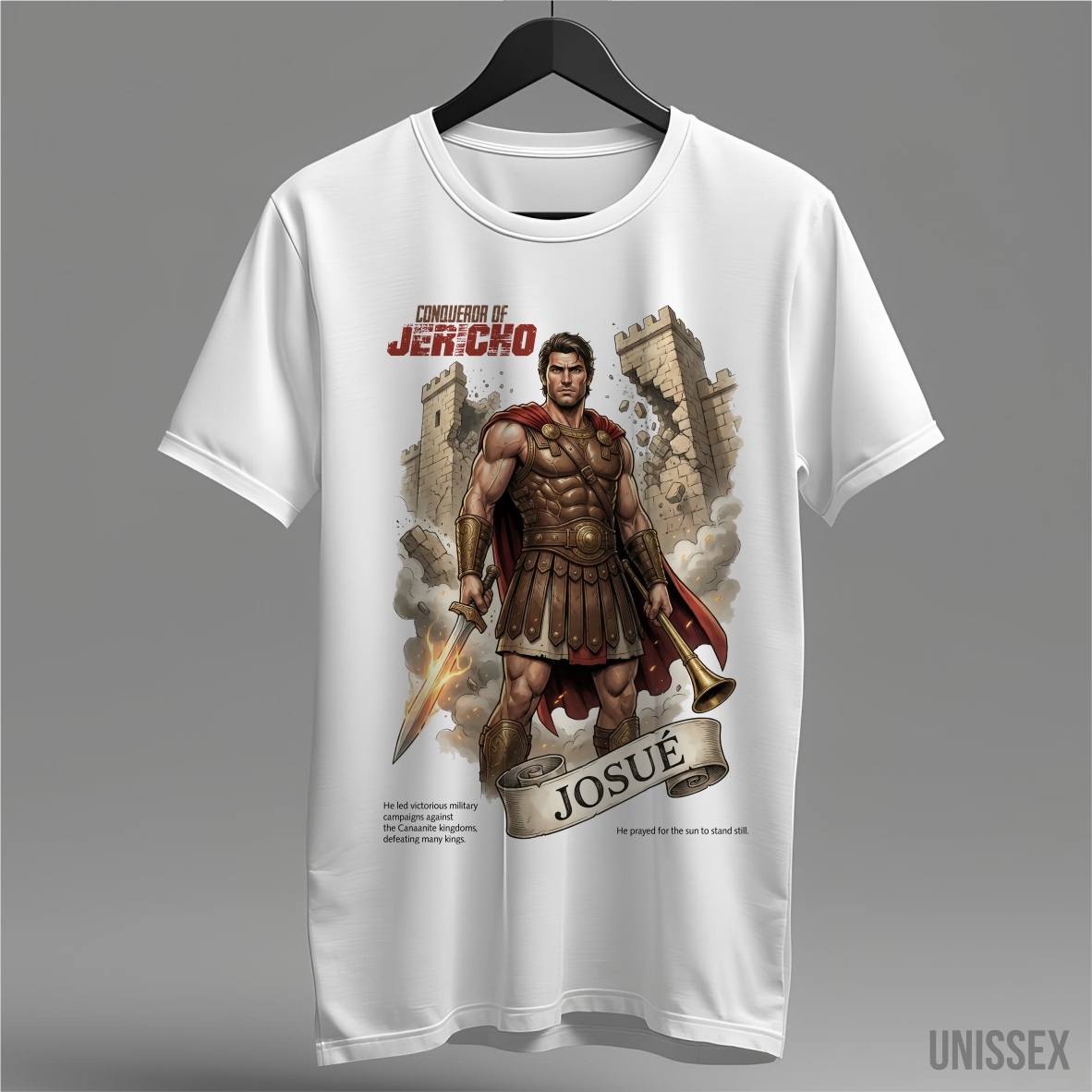 Nome do produto: Camiseta Josué: O Conquistador de Jericó