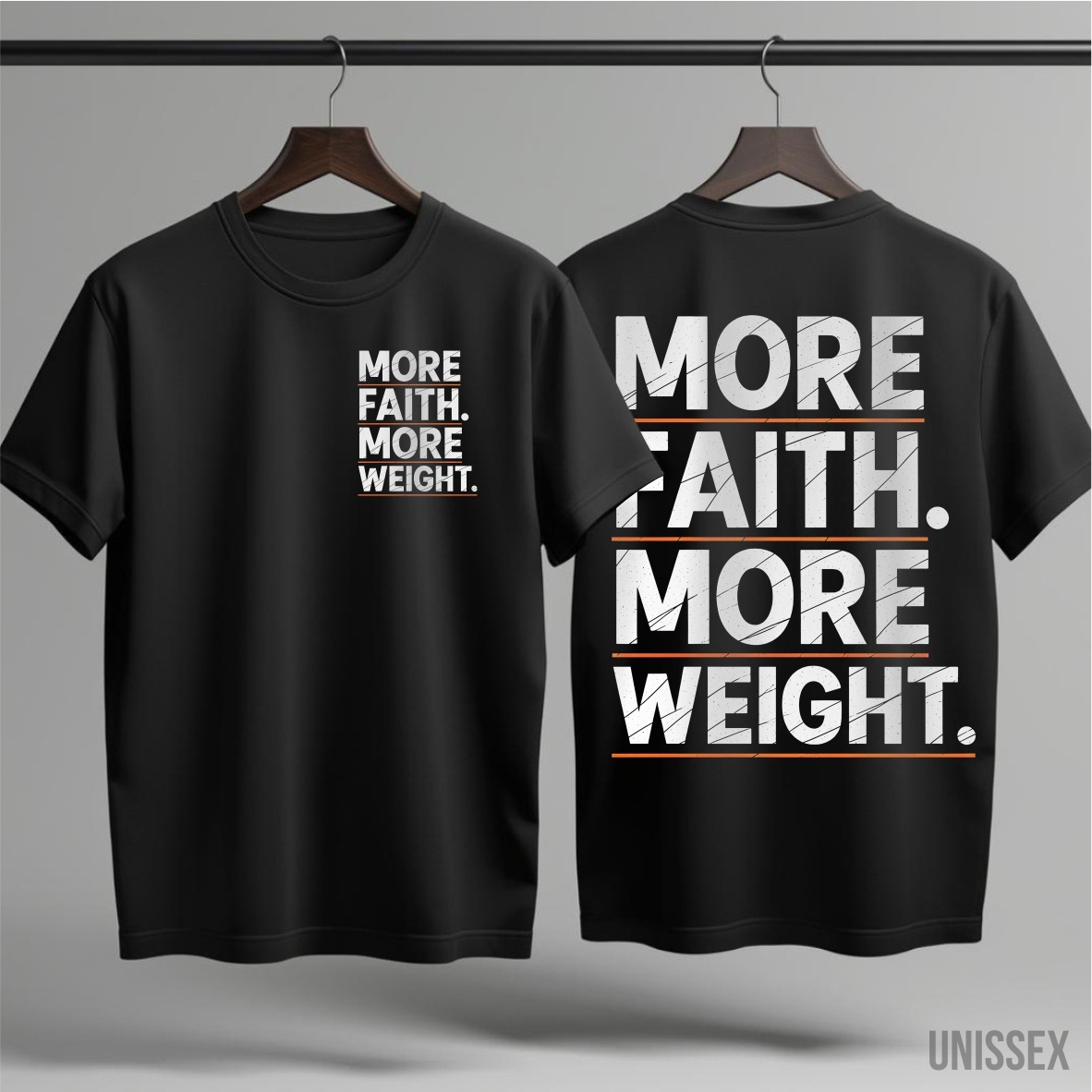 Nome do produto: Camiseta - More Faith, More Weight: O Poder da Persistência