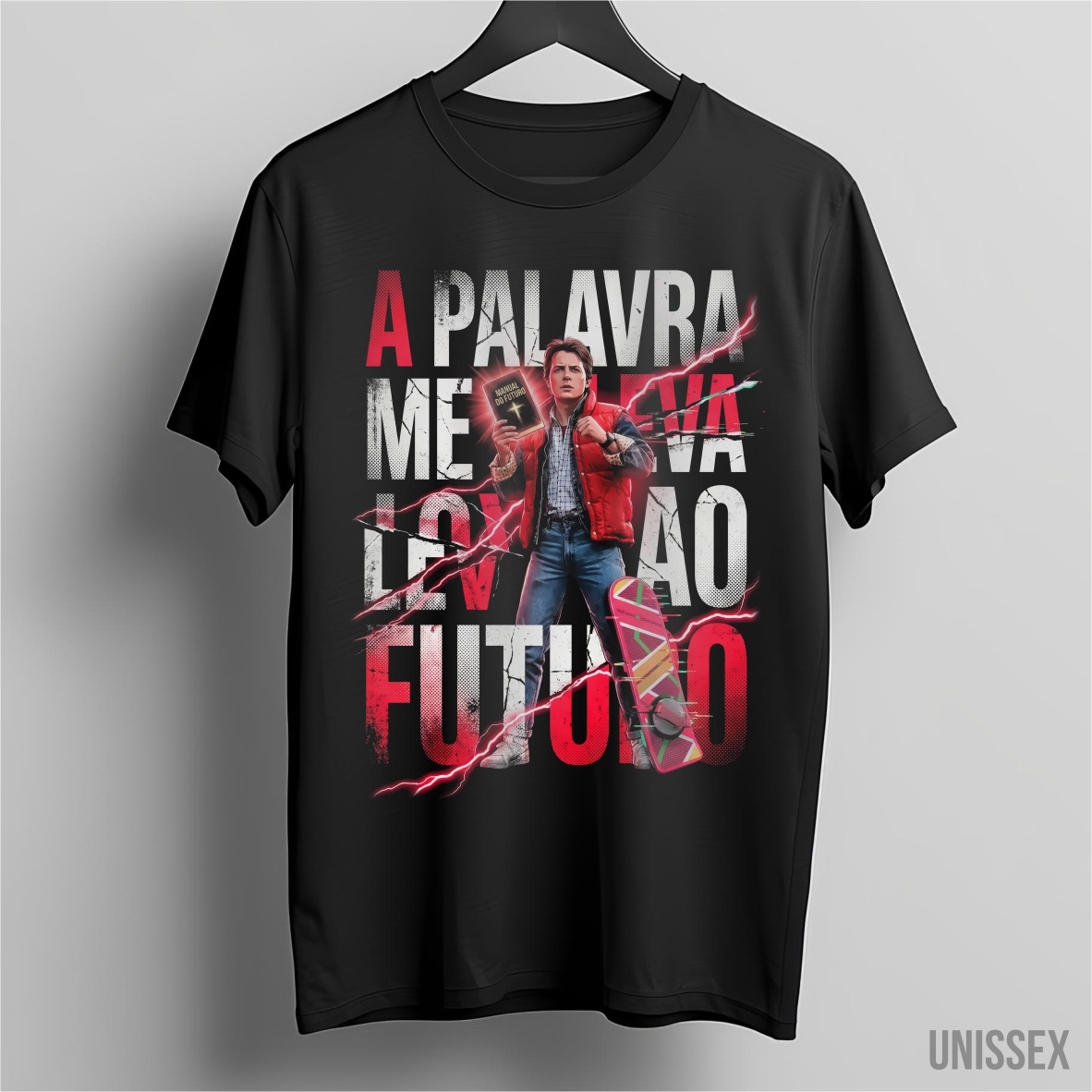 Nome do produto: Camiseta Back to the Faith: O Manual do Futuro