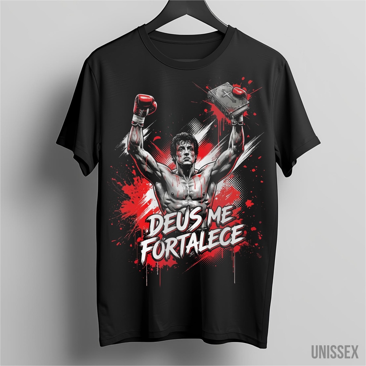 Nome do produto: Camiseta Rocky Faith: O Triunfo da Perseverança