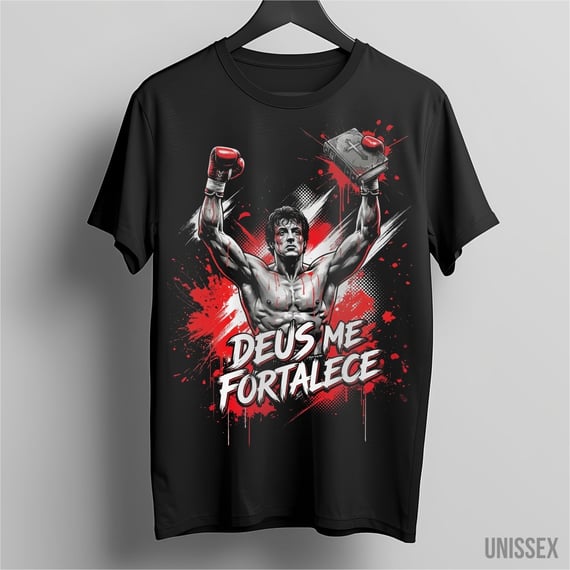 Camiseta Rocky Faith: O Triunfo da Perseverança