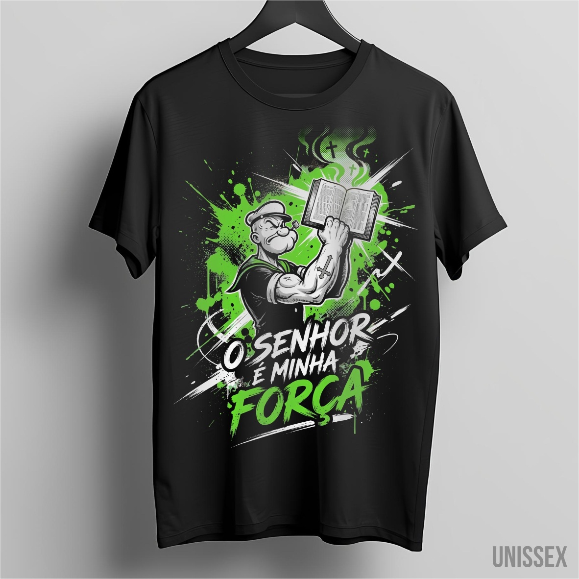 Nome do produto: Camiseta Popeye: A Verdadeira Fonte de Força