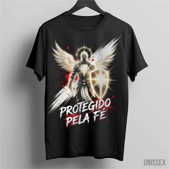 Camiseta Protegido pela Fé: A Armadura de Luz